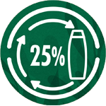 EMBALAGEM 25% CONTEÚDO RECICLADO