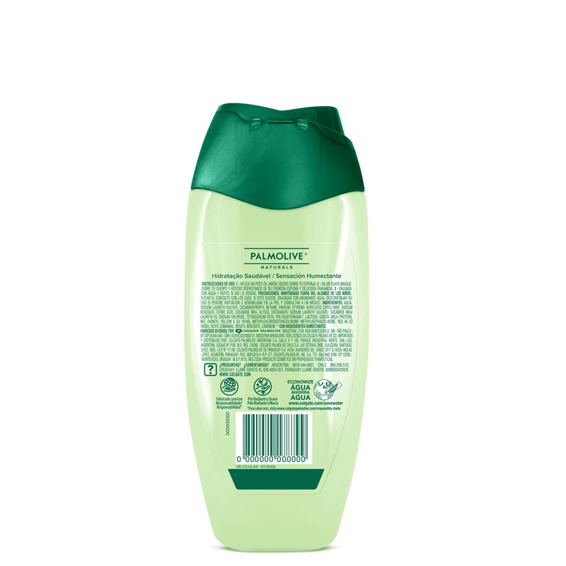 Sabonete líquido Hidratação Saudável* Aloe & Oliva de trás Sabonete líquido Hidratação Saudável* Aloe & Oliva de trás