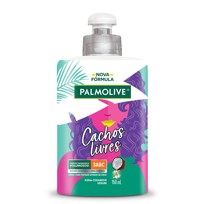Creme para pentear Cachos Livres Extrato de Coco da frente Creme para pentear Cachos Livres Extrato de Coco da frente