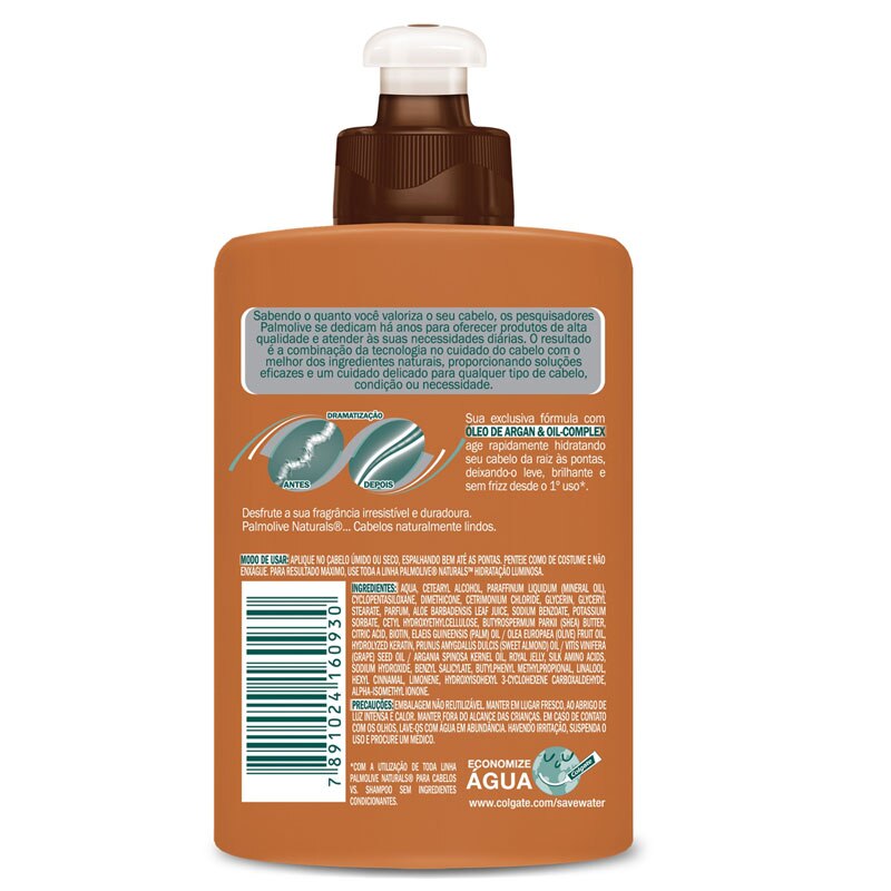 Creme para pentear Hidratação Luminosa de trás Creme para pentear Hidratação Luminosa de trás