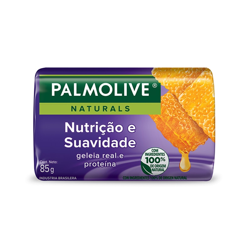 Sabonete Nutrição e Suavidade Geleia Real e Proteína da frente Sabonete Nutrição e Suavidade Geleia Real e Proteína da frente