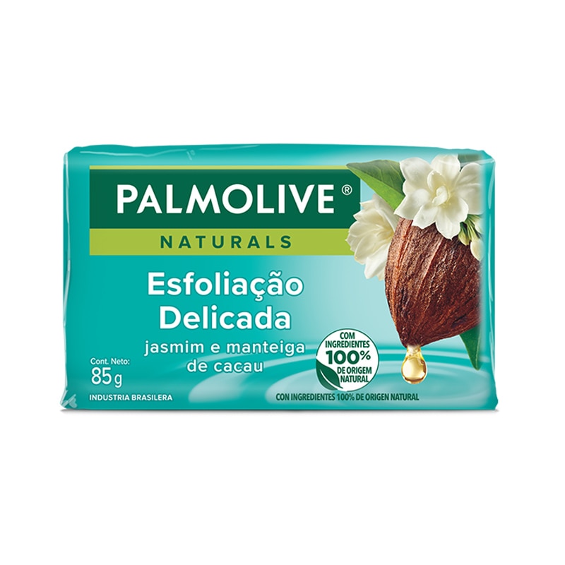 Sabonete Esfoliação Delicada Jasmim e Manteiga de Cacau da frente Sabonete Esfoliação Delicada Jasmim e Manteiga de Cacau da frente