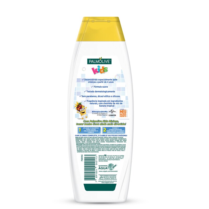 Shampoo para crianças Minions de trás Shampoo para crianças Minions de trás