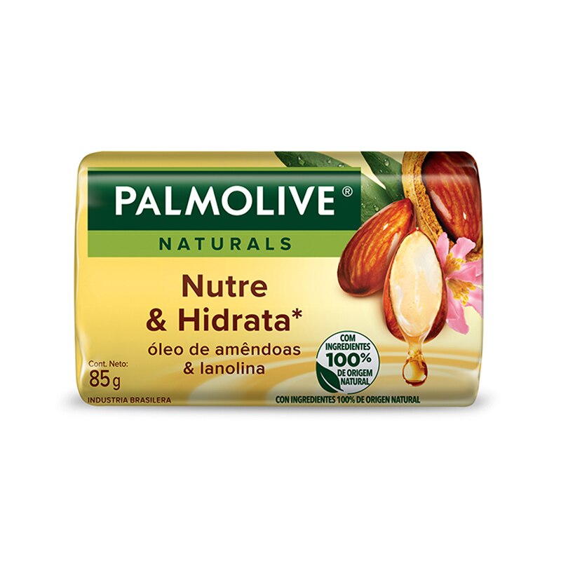 Sabonete Nutre & Hidrata Óleo de Amêndoas & Lanolina da frente Sabonete Nutre & Hidrata Óleo de Amêndoas & Lanolina da frente