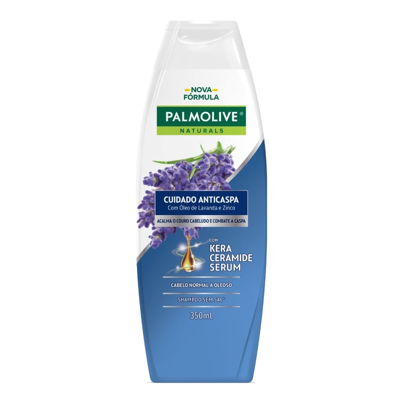 Embalagem do shampoo Palmolive Naturals cuidado anticaspa
